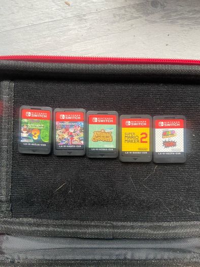 Nintendo docking charger, TV docking station, case & 5 games