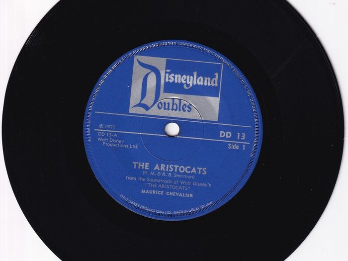Disney The Aristocrats 1971 Uk Press Disneyland Doubles Records Single Picture Sleeve