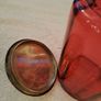 Vintage ruby glass jar and silver lid Image 4
