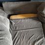 Grey corduroy fabric sofa Image 2