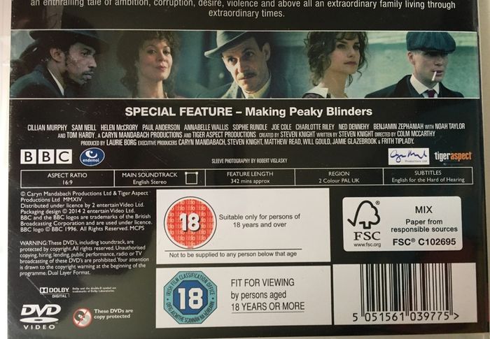 Peaky Blinders - Series 2 (2014) [DVD TV Boxsets]