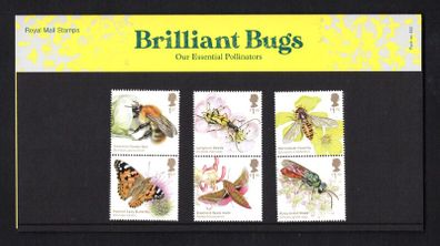 2020 Great Britain Insects Brilliant Bugs Commemorative Stamps Presentation Pack