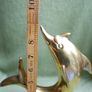 Vintage Brass Dolphin Statue: Mid-Century Beach Decor Image 6