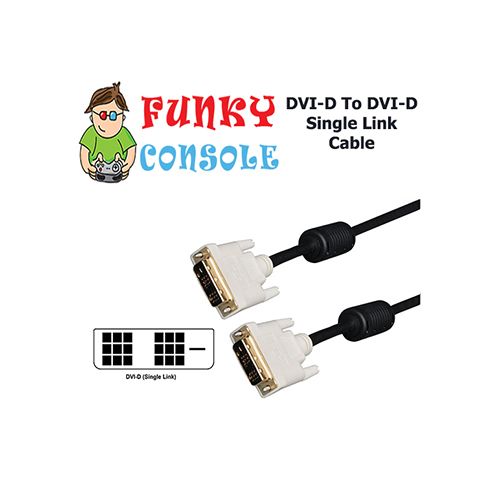 DVI-D TO DVI-D Single Cable Link Monitor PC Video HDTV Lead 1.8M 18+1 Pin DVI