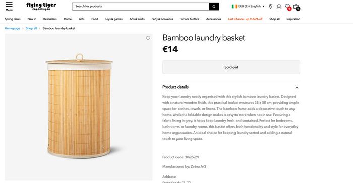 Bamboo Wash Basket