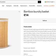Bamboo Wash Basket
