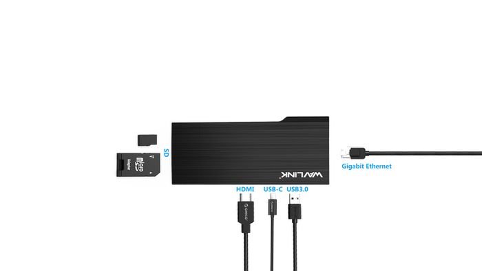 Wavlink USB 3.1 Type-C Mini Docking Station Power Delivery/HDMI UHD 4K/Card Reader/Gigabit Ethernet (Brand New/Warranty)