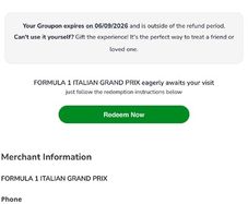 Formula 1 ticket - Monza race day