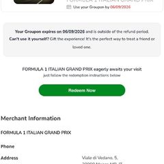 Formula 1 ticket - Monza race day