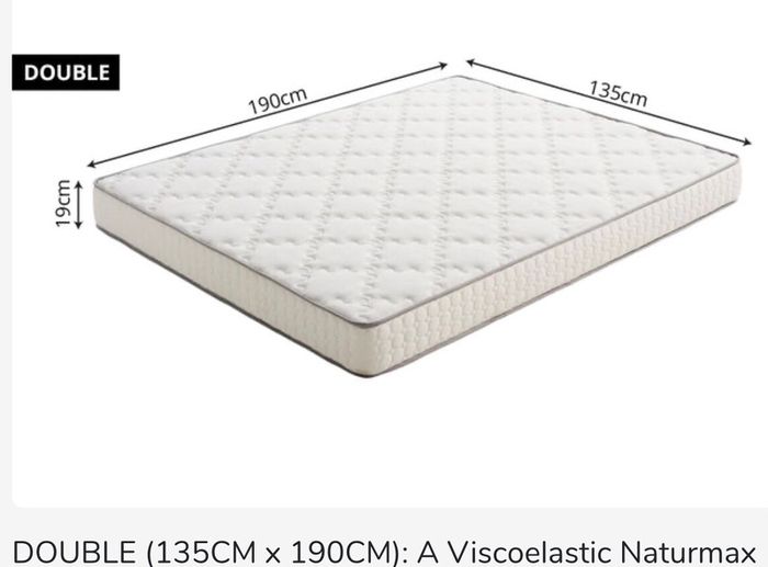 Viscoelastic Naturmax Mattress -  Double size - (from  Eccox)