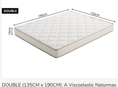 Viscoelastic Naturmax Mattress -  Double size - (from  Eccox)