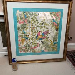 Large Framed Silk Scarf