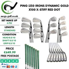 Ping i230 Irons / 4-Pw / Dynamic Gold X100 X-Stiff / Red Dot