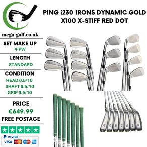 Ping i230 Irons / 4-Pw / Dynamic Gold X100 X-Stiff / Red Dot