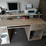 Wooden Office Desk For The Professional Person - Lots Of Space For Your Laptop Desktop Printer Scanner Phones Office Stationary etc Image 3