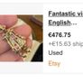 Vintage gold clown pendant Image 7