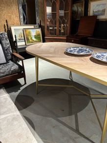 Will and I clearance Oval dining table parquet top (new in box ) 220cm w / 100cm d / 77cm h