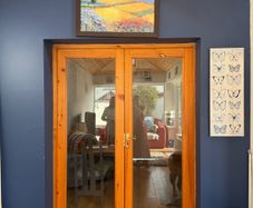 solid wood glazed double  doors