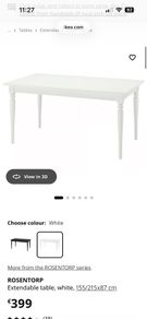 IKEA extendable dining table