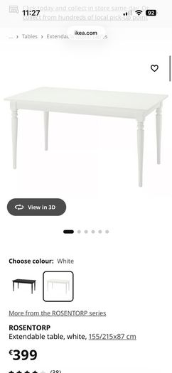 IKEA extendable dining table