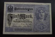 Germany. Darlehnskassenschein 5 Mark (1.8.1917) Super Condition!
