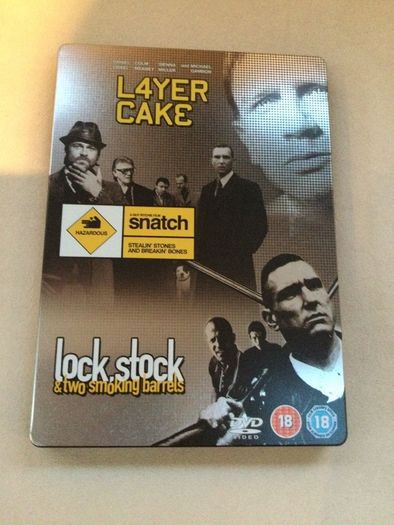 Snatch and Layer Cake  and Lock Stock & Two Smoking Barrels SteelBook DVD 3 Movie Set