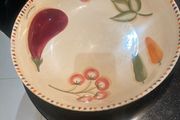 (Vintage) Thai Hand Painted Ceramic Fruit Bowl