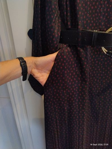 Gallery pleated midi dress