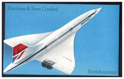 1976 Bahrain Harrison & Son Ltd Inaugural Bahrain Concorde Flight Commemorative Stamp Set Presentation Pack