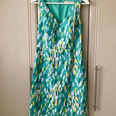 Boden quilted cotton dress uk10