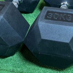 30kg hex dumbells pair