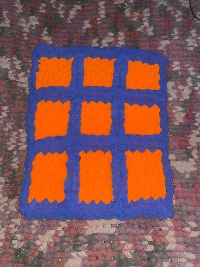 Chunky Knit Tic Tac Toe Game | Sensory Play Mat, Kids Gift | Handmade Soft Play