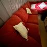 Stylish versatile Red Sectional Couch Image 5