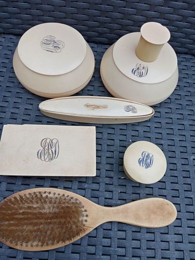Antique Ivory Dressing Table Set, 1910