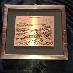 Vintage Copper Etching is Titled "Carlingford Lough, From The Flagstaff, Newry., Postage Available or Collection
