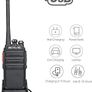 RT24 Walkie Talkies for Adults, Rechargeable 2 Way Radio Long Range PMR446 License Free 16 Channels CTCSS/DCS, Two Way Radio with Earpiece and USB Charging Base(Black, 2 Pair) Image 9