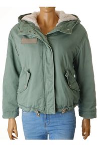 Bershka Green Jacket with logo on the back. EU M