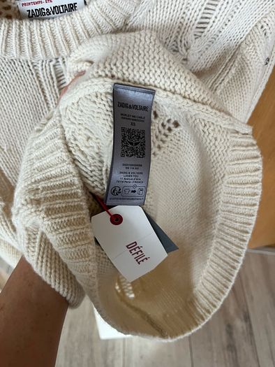 Zadig &Voltaire jumper size XS Fit uk 10/8