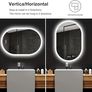 LED Oval Bathroom Mirror  Bluetooth an Anti Fog Image 4