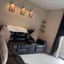 L-Shaped Black Leather Reclining Sofa Image 5