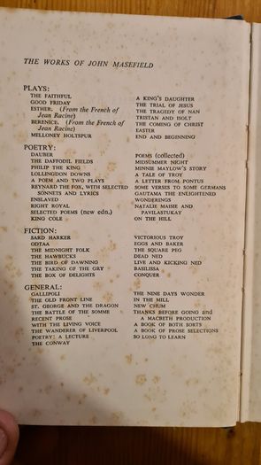 Poems By John Mansfield. Published By William Heinemann. Ltd. Vintage  .Volume Book. 932 Pages. Hardback In Good Condition.