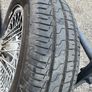 4 complete mgb wire wheel spokes white coating + AvonZT7 Tyres and 4 original chrome spinners Image 9