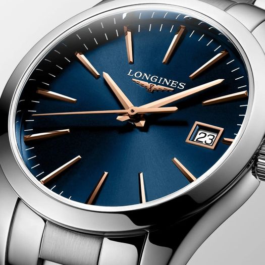 Longines Conquest Classic Unisex/Ladies 34mm Stainless Quartz Watch - As New Current Model