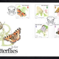 1993 Isle of Man Butterflies Commemorative Stamps Addressed First Day Cover (FDC)