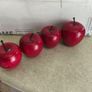 4 Vintage 1980 Marble Red Apple Paperweight Each is 20.00 euro Image 8
