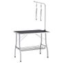 Adjustable Dog Grooming Table with 2 Loops and Basket Image 2