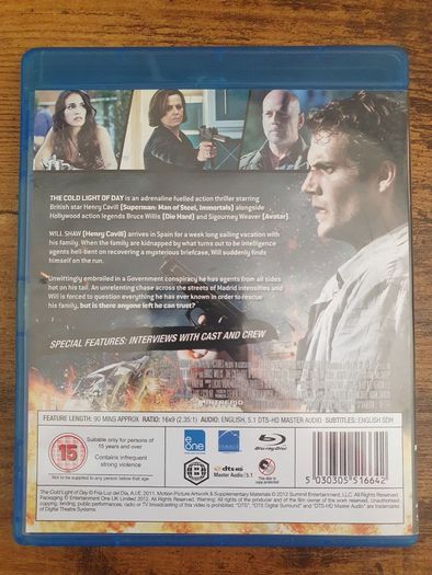 "The Cold Light of Day" Blu-ray - free standard postage