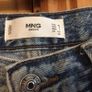 Bnwts Mango Ladies blue denim cropped frayed jeans size 12 including post Image 3