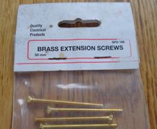 Brass Extension Screws x 4 for sale