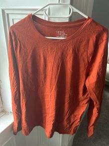 Rust Long Sleeve Top /Size L (12/14)